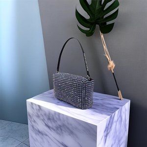 Alexander Wang logo on the straps blue crystal bag shoulder bag
